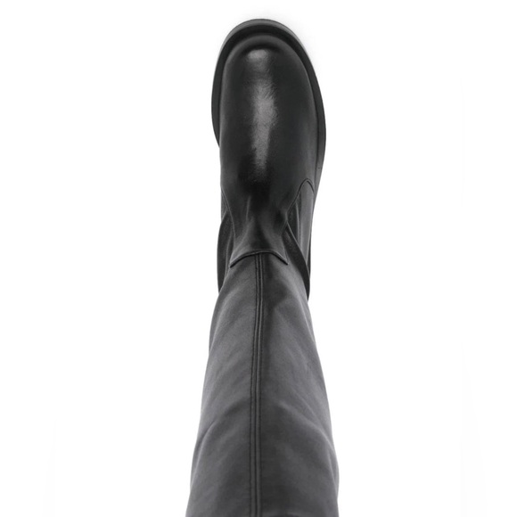 NIB Stuart Weitzman Mercer Bold Logo Slouch Black Boots Size 11 - Current Style - Picture 10 of 12